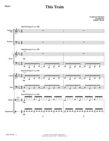 This Train (arr. Kirby Shaw) - Full Score