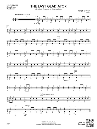 The Last Gladiator: 1st Percussion