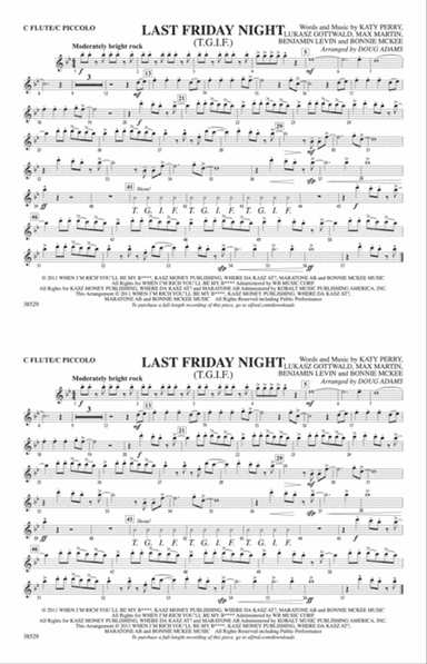 Last Friday Night (T.G.I.F.): Flute