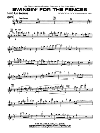 Swingin' for the Fences: 2nd E-flat Alto Saxophone