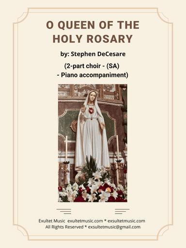 O Queen Of The Holy Rosary (2-part choir (SA) - Piano accompaniment)