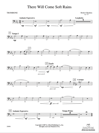 There Will Come Soft Rains: 1st Trombone