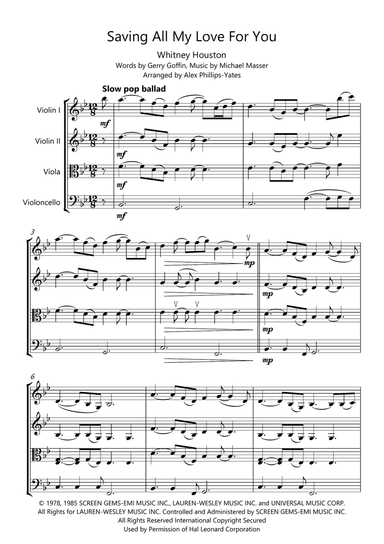 Saving All My Love For You