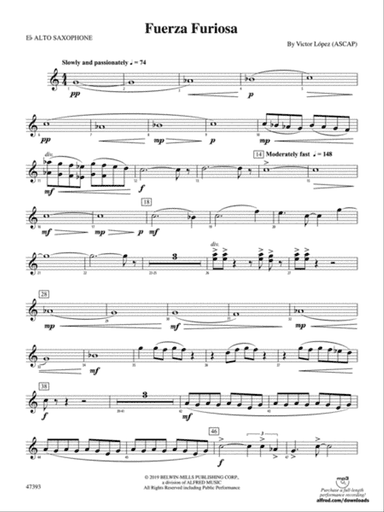 Fuerza Furiosa: E-flat Alto Saxophone