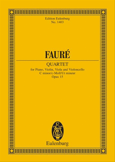 Piano Quartet No. 1 C minor