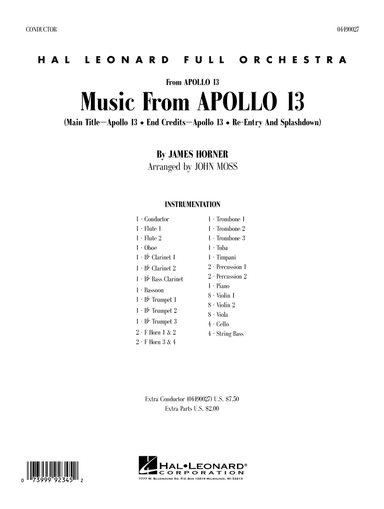 Music from Apollo 13 (arr. John Moss) - Full Score