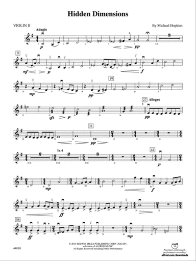 Hidden Dimensions: 2nd Violin