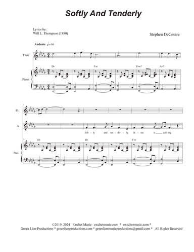 Softly And Tenderly (SATB)