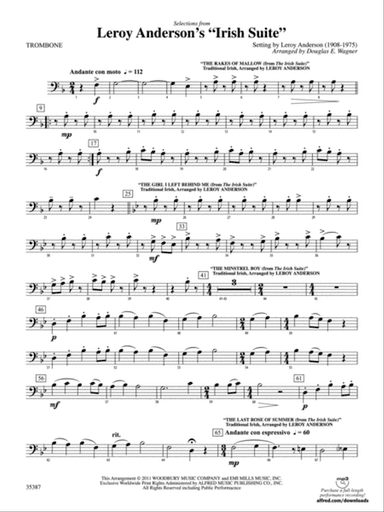 Leroy Anderson’s Irish Suite, Selections from: 1st Trombone