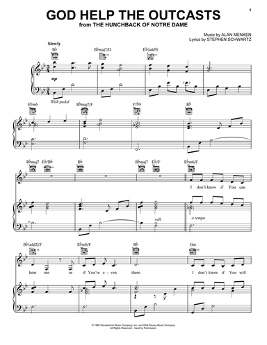 God Help The Outcasts (from The Hunchback Of Notre Dame)