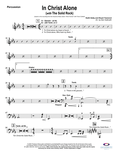 In Christ Alone (with "The Solid Rock") - Percussion