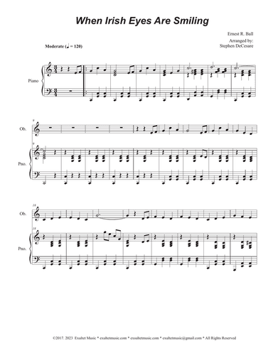 When Irish Eyes Are Smiling (Oboe solo and Piano)