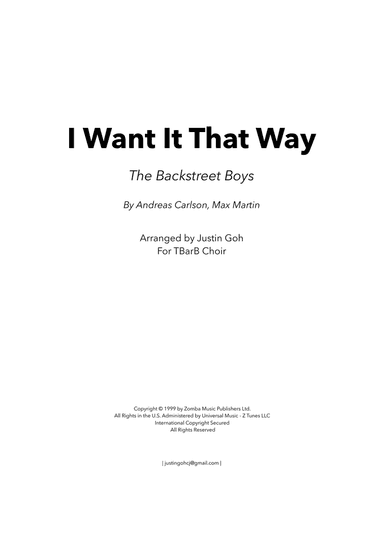 I Want It That Way