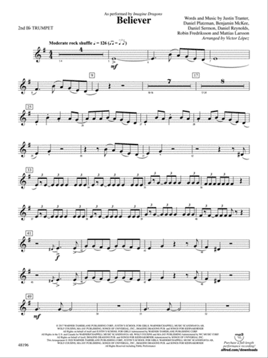 Believer: 2nd B-flat Trumpet