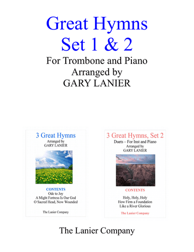 GREAT HYMNS Set 1 & 2 (Duets - Trombone and Piano with Parts)