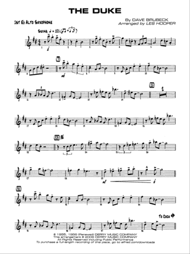 The Duke: E-flat Alto Saxophone