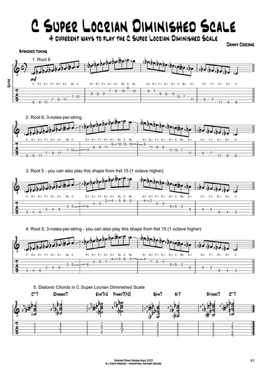C Super Locrian Diminished Scale (4 Ways to Play)