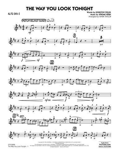 The Way You Look Tonight - Alto Sax 2