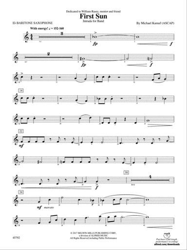 First Sun: E-flat Baritone Saxophone