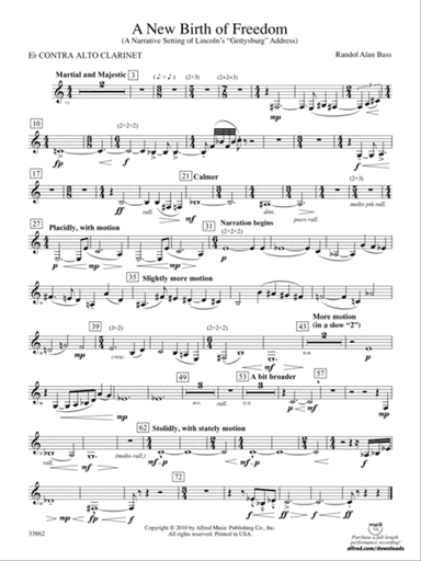 A New Birth of Freedom: (wp) E-flat Contrabass Clarinet