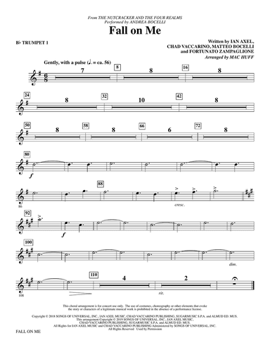 Fall on Me (from The Nutcracker and the Four Realms) (arr. Mac Huff) - Bb Trumpet 1