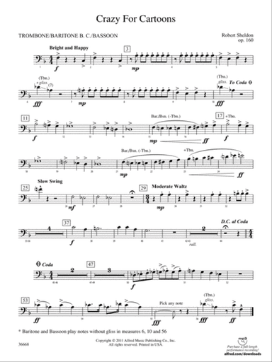 Crazy for Cartoons: 1st Trombone