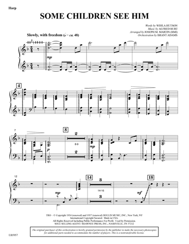 Some Children See Him (arr. Joseph M. Martin) - Harp