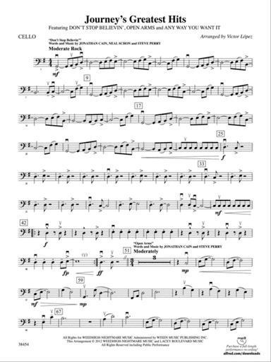 Journey's Greatest Hits: Cello