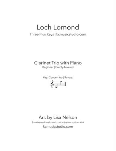 Loch Lomond - Clarinet Trio with Piano Accompaniment