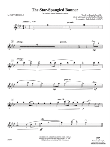 The Star-Spangled Banner: Flute