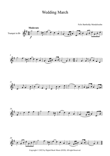 Wedding March - Felix Bartholdy Mendelssohn (Trumpet)
