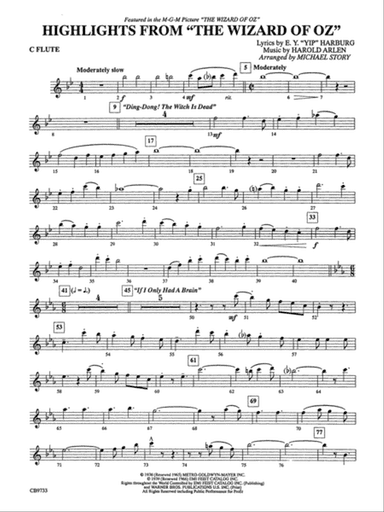 The Wizard of Oz, Highlights from: Flute