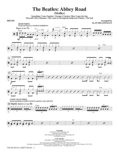 The Beatles: Abbey Road (Medley) (arr. Alan Billingsley) - Drums
