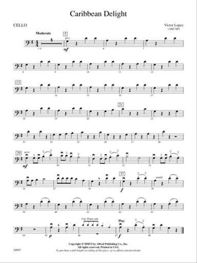 Caribbean Delight: Cello