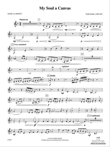 My Soul a Canvas: 3rd B-flat Clarinet