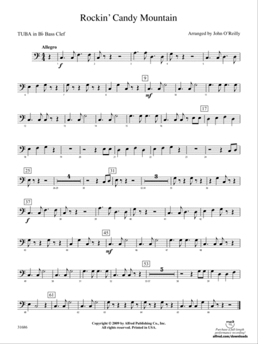 Rockin' Candy Mountain: (wp) B-flat Tuba B.C.
