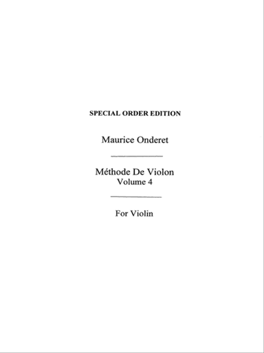 Violin Method Book 4