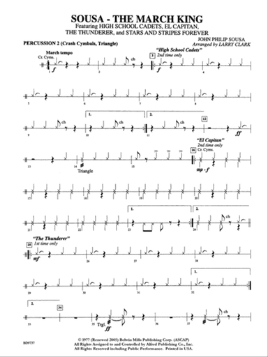Sousa - The March King: 2nd Percussion