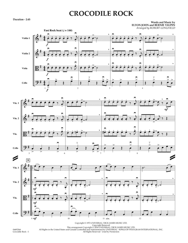 Crocodile Rock (arr. Robert Longfield) - Conductor Score (Full Score)