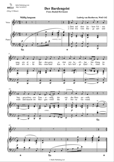 Der Bardengeist, WoO 142 (F minor)
