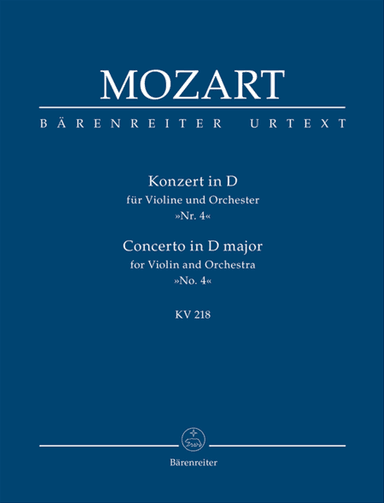 Concerto for Violin and Orchestra, No. 4 D major, KV 218