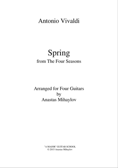 Vivaldi- Spring arr. for Guitar Quartet