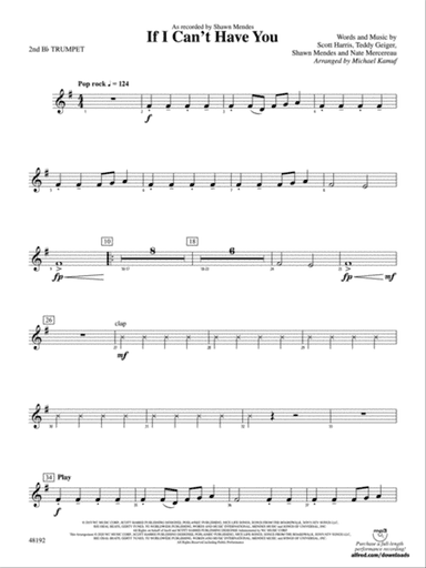 If I Can't Have You: 2nd B-flat Trumpet