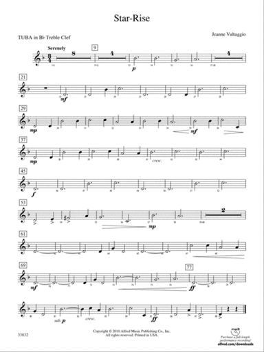 Star-Rise: (wp) B-flat Tuba T.C.