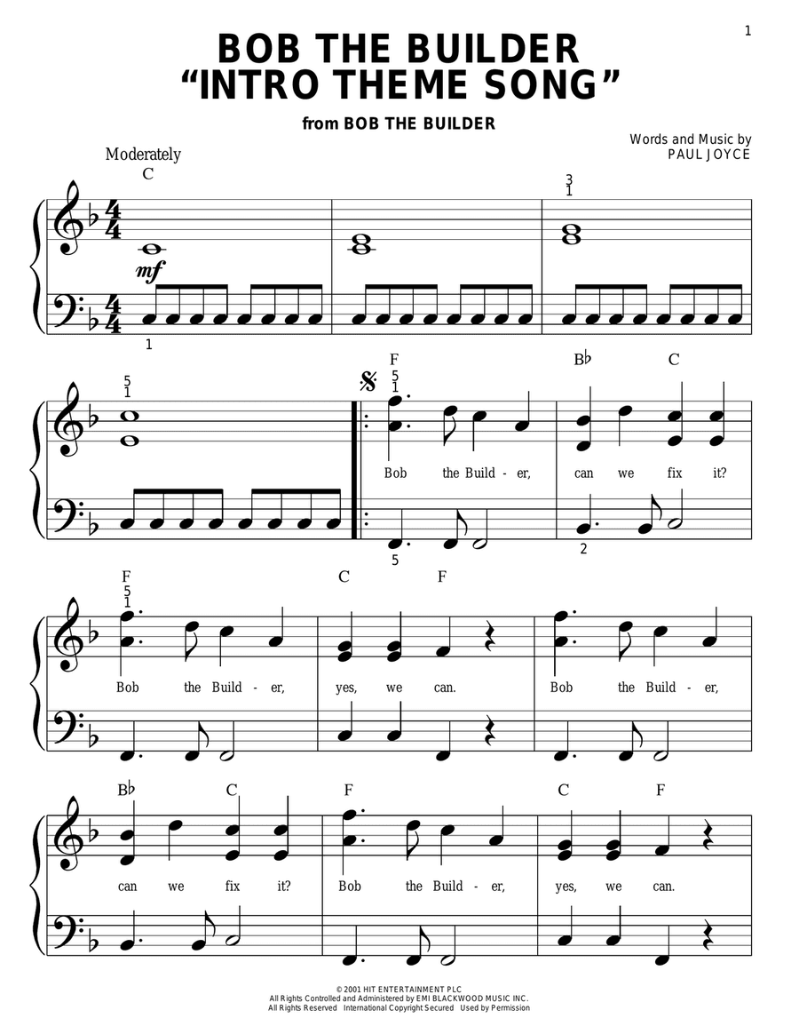 Bob The Builder "Intro Theme Song"