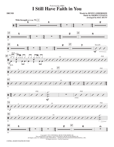 I Still Have Faith in You (arr. Mac Huff) - Drums