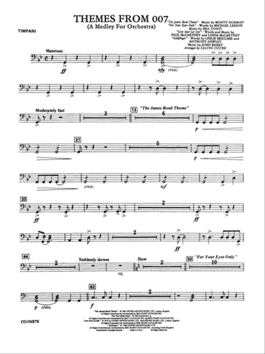 Themes from 007: Timpani