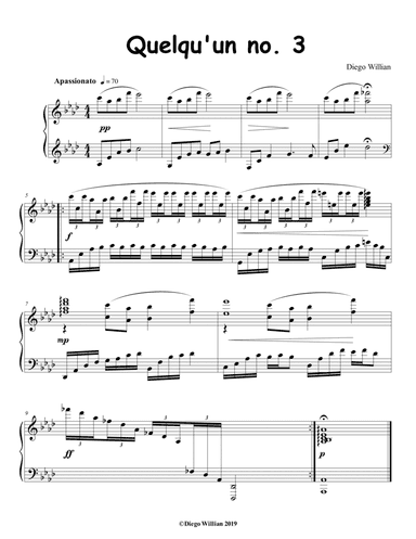 Quelqu'un no. 3 (Piano Solo)