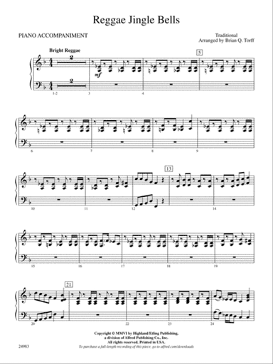Reggae Jingle Bells: Piano Accompaniment