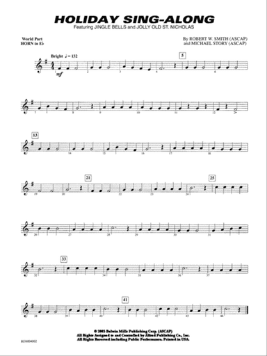 Holiday Sing-Along: WP 1st Horn in E-flat